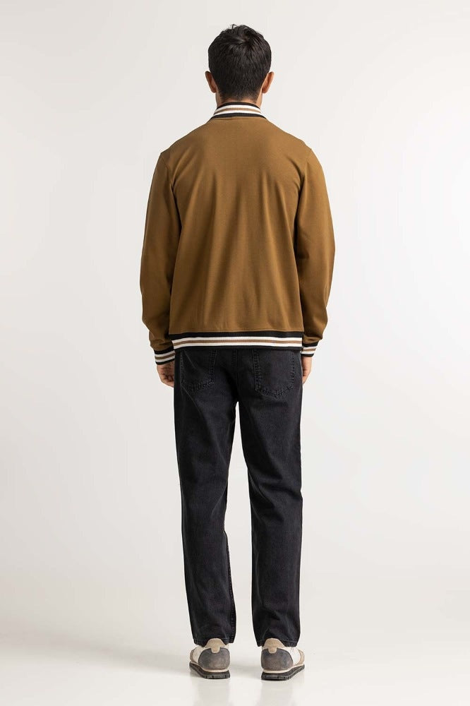 Brown Knitted Jacket MN-KNJ-WS23-004