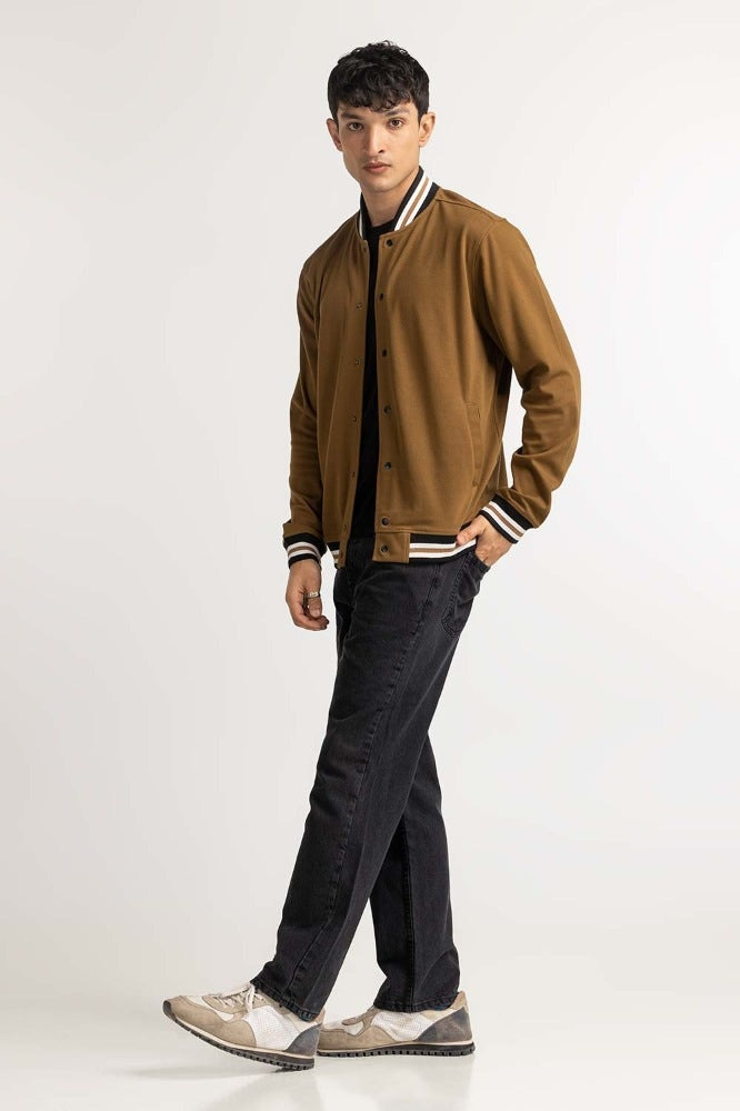 Brown Knitted Jacket MN-KNJ-WS23-004