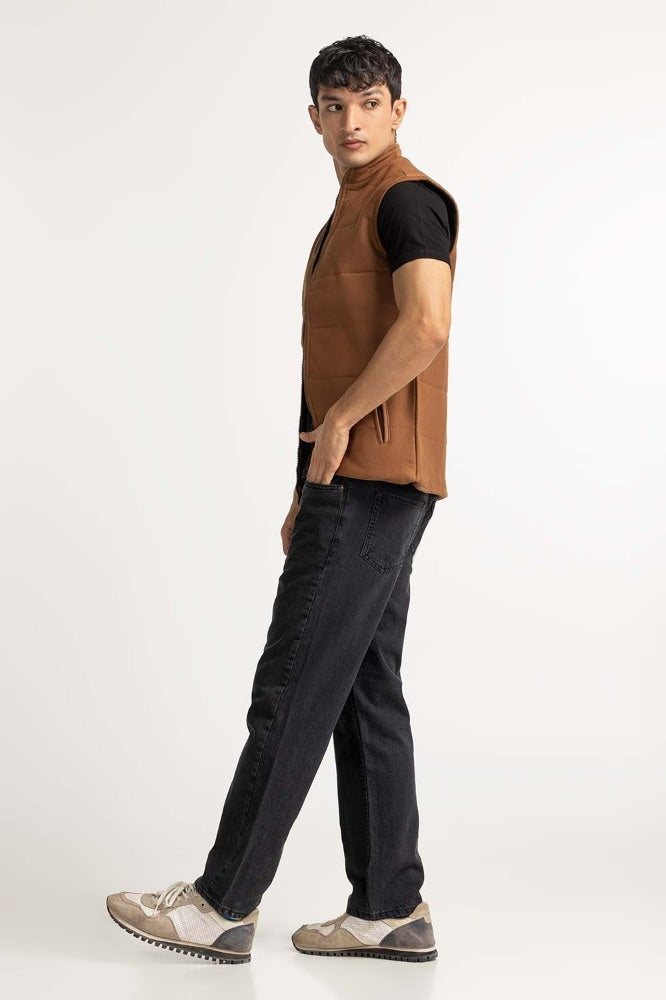 Brown Knitted Vest MN-KNV-WS23-003