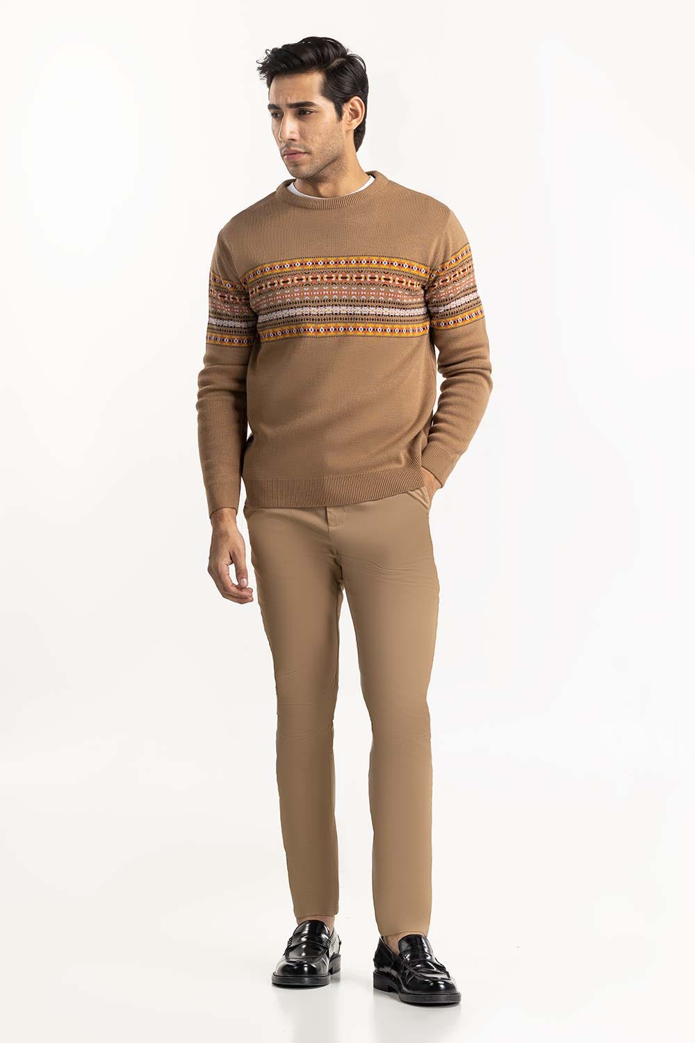 Brown Navajo Sweater SWT-FFSCD22-105