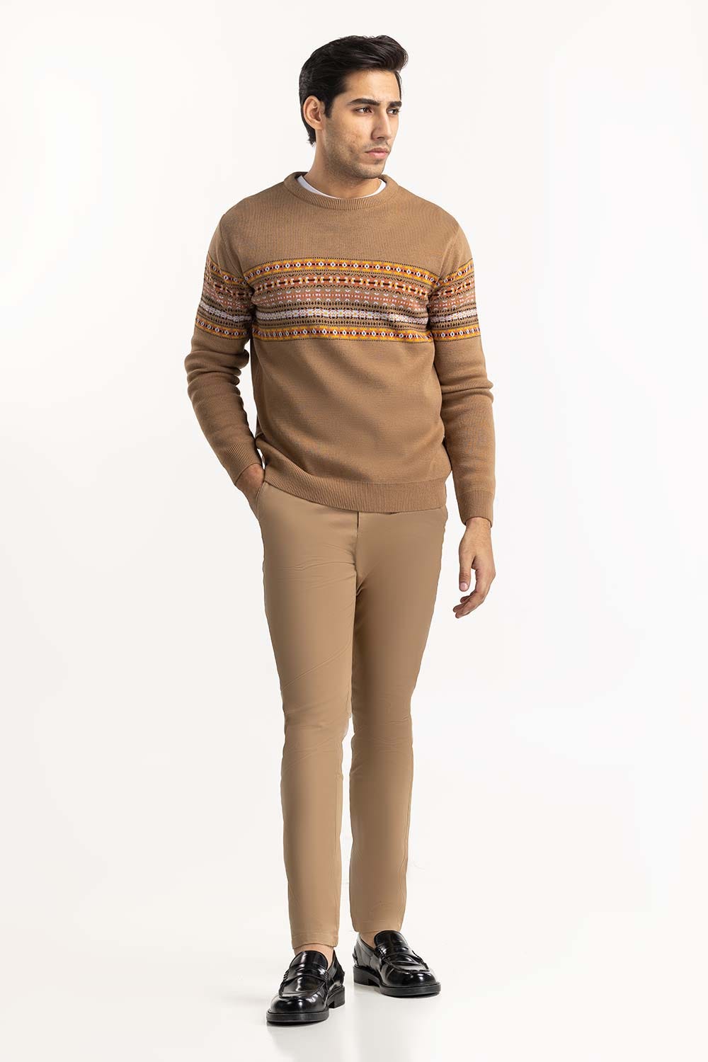 Brown Navajo Sweater SWT-FFSCD22-105