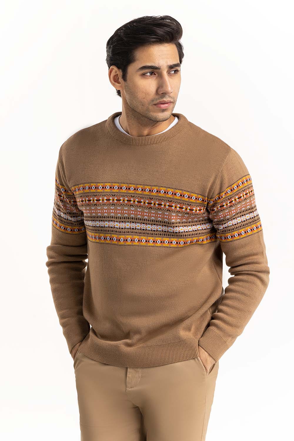Brown Navajo Sweater SWT-FFSCD22-105
