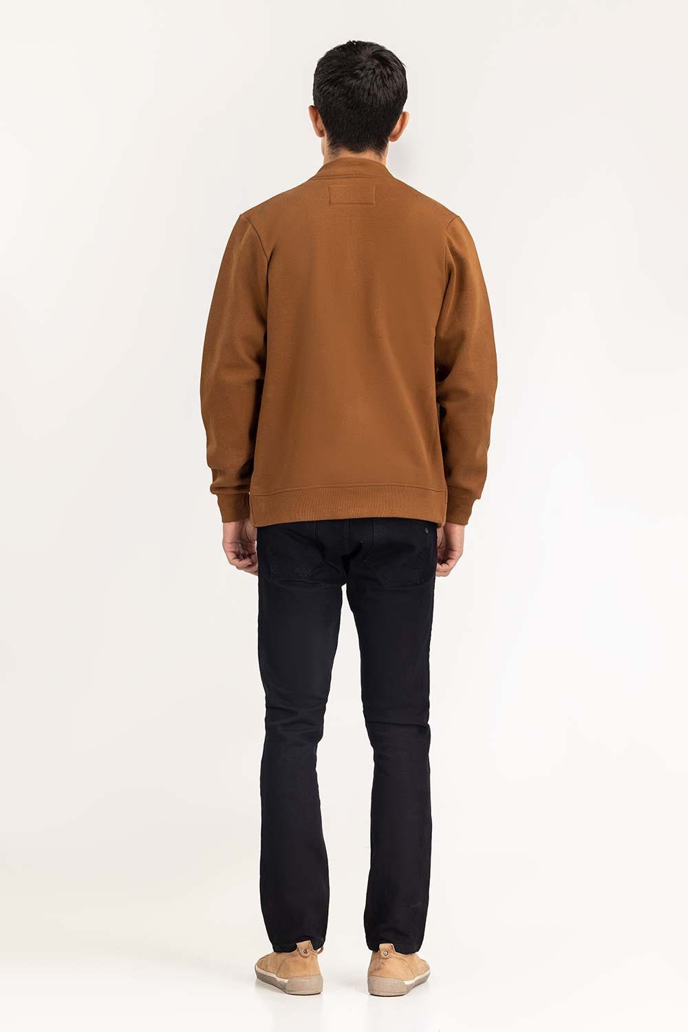 Brown Quilted Zipper JKT-KNTMNZ22-029