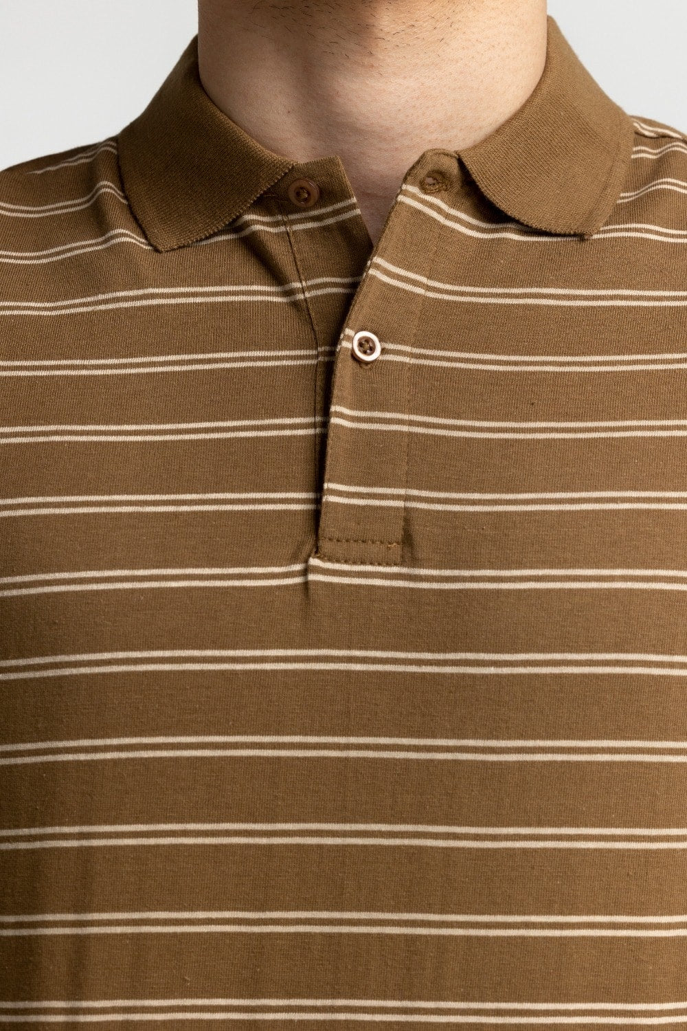 Brown Striped Polo PS-FSHN24-084