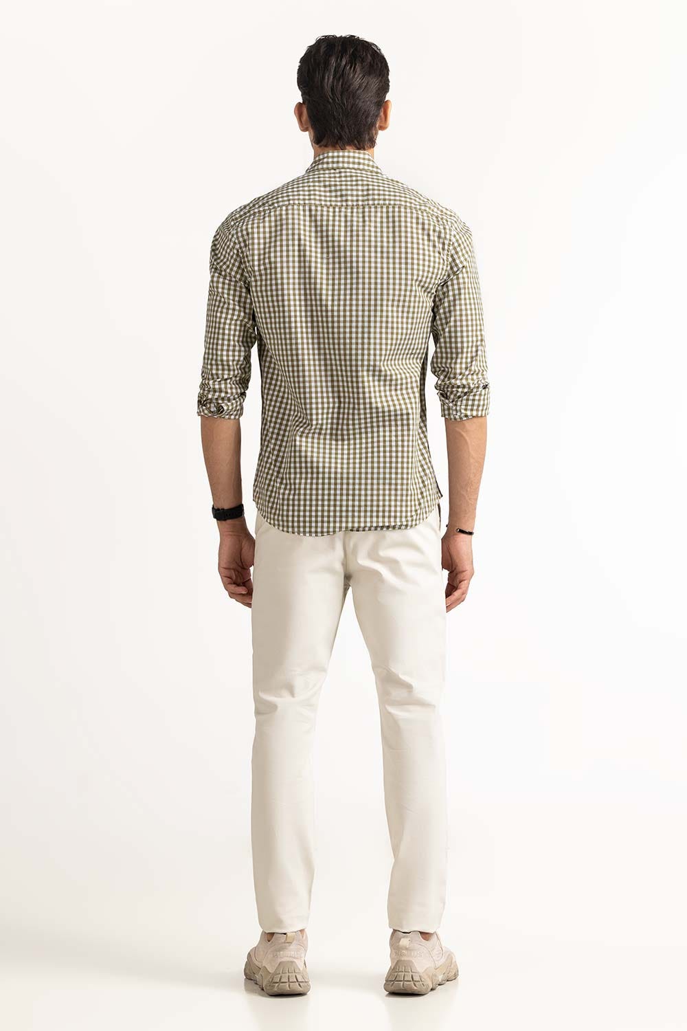 Brown white Basic Casual Shirt MN-CS-SS23-027