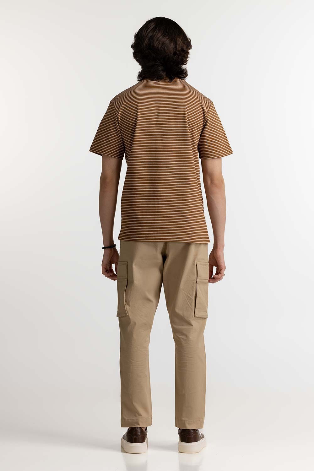 Brown White Breton Striped Tee TS-CNSJ24-098