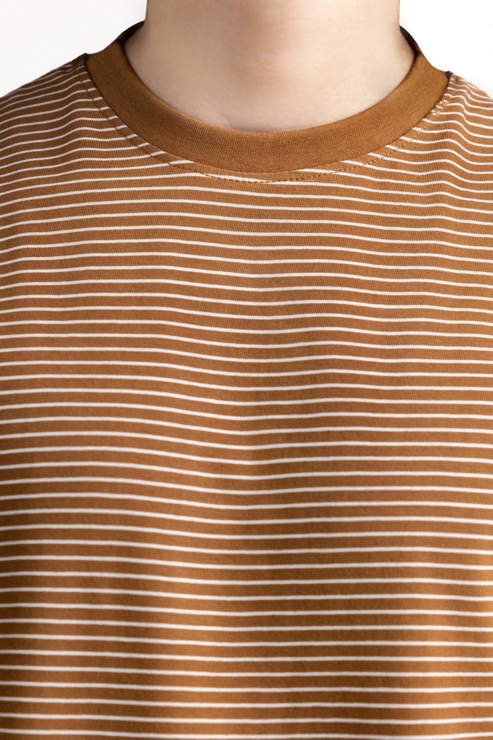 Brown White Breton Striped Tee TS-CNSJ24-098