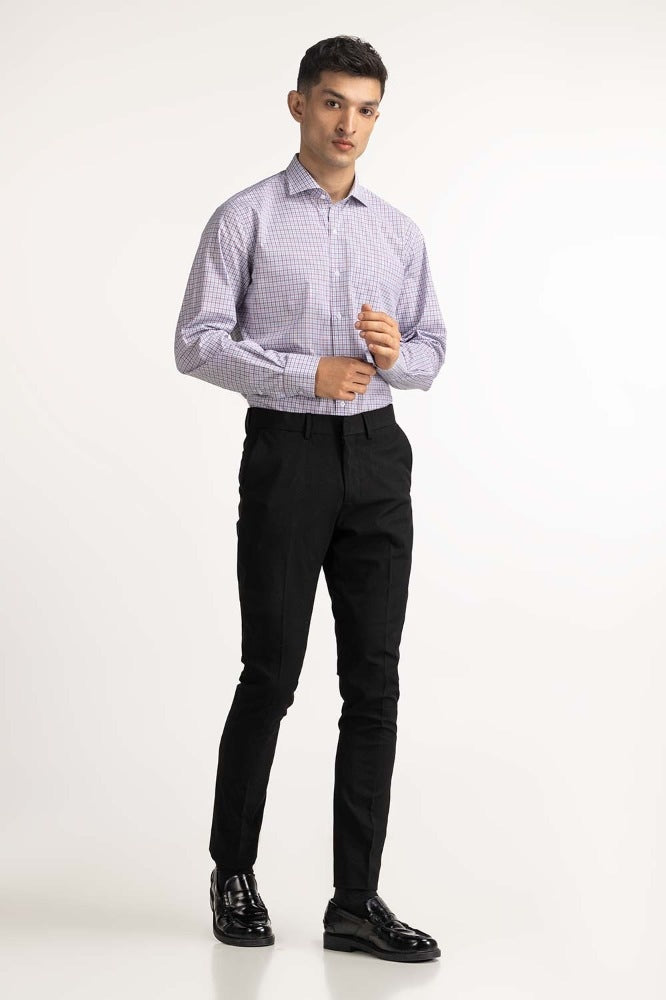 Brown White Yarn Dyed Formal Shirt MN-FS-YD23-002