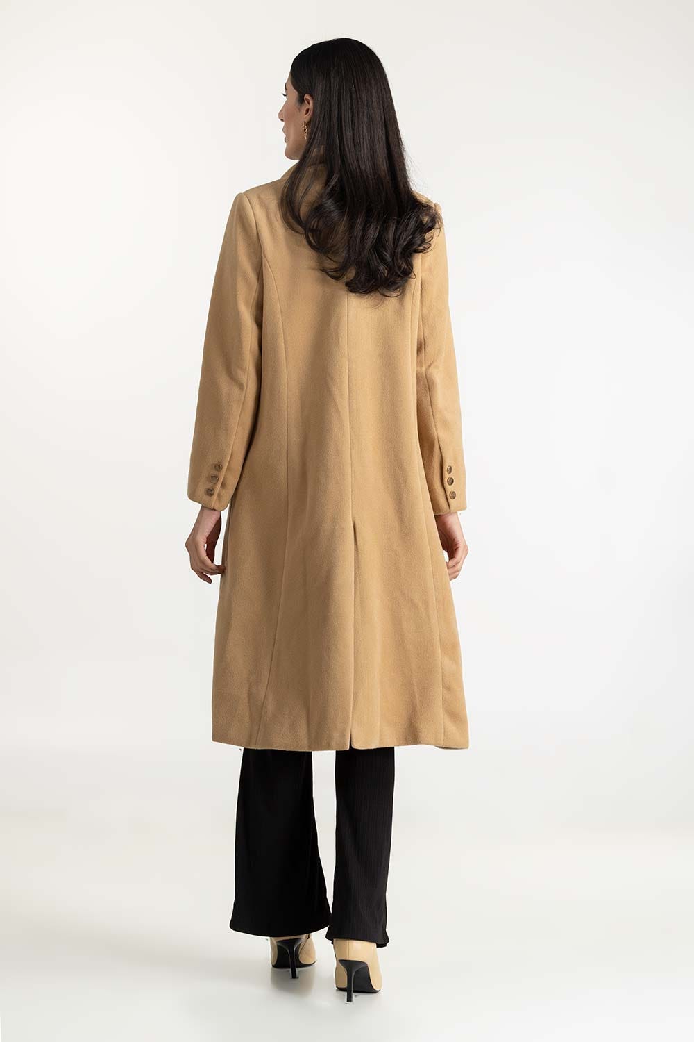 Faux Wool Long Coat 224-210-026