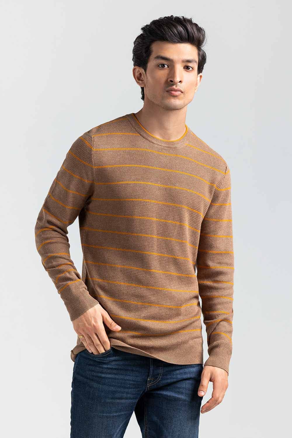 Camel-Orange Fashion Sweater FS-SWT-VPN-FD-424-01