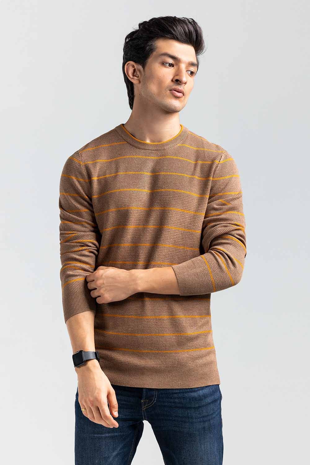 Camel-Orange Fashion Sweater FS-SWT-VPN-FD-424-01