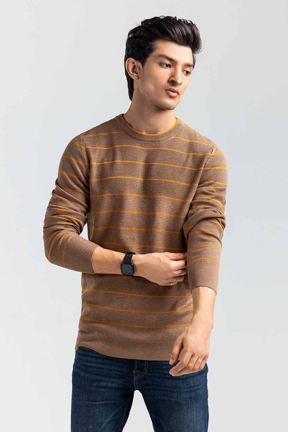 Camel-Orange Fashion Sweater FS-SWT-VPN-FD-424-01