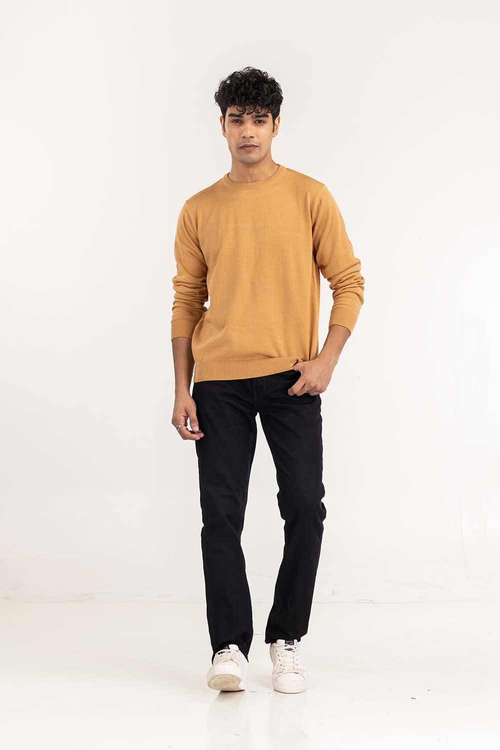 Camel Basic Crew Neck Sweater SWT-BFSCN-22-002