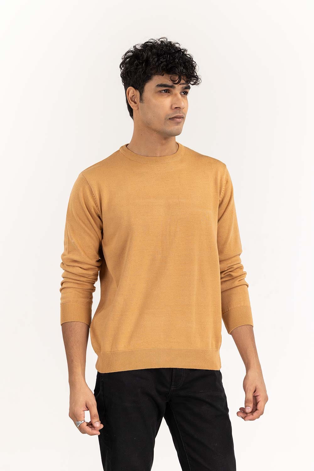 Camel Basic Crew Neck Sweater SWT-BFSCN-22-002