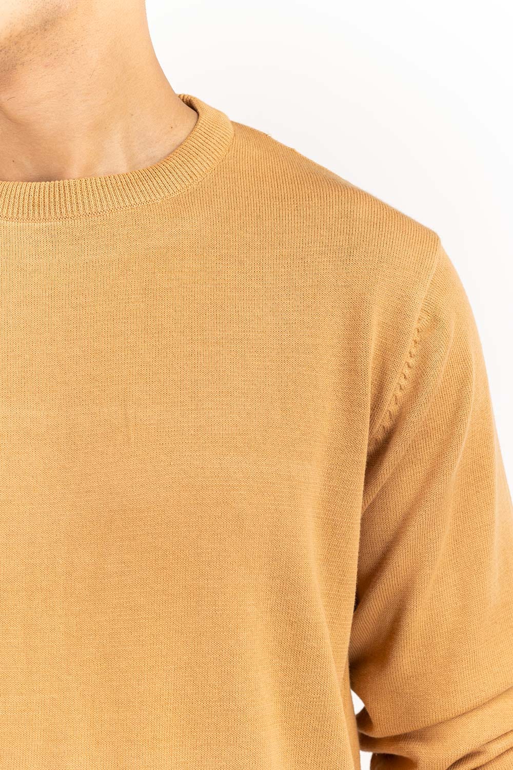 Camel Basic Crew Neck Sweater SWT-BFSCN-22-002