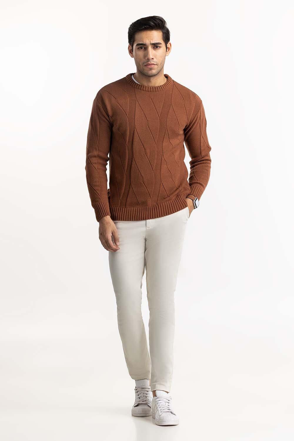 Camel Cabling Sweater SWT-FFSCN22-103