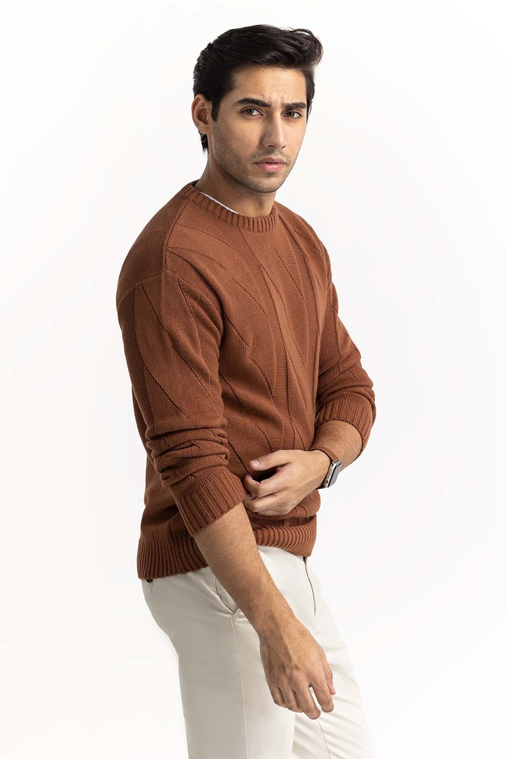 Camel Cabling Sweater SWT-FFSCN22-103