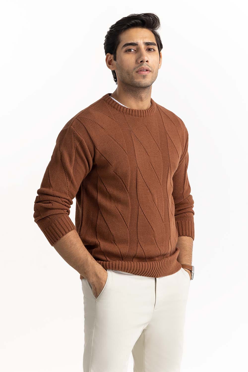 Camel Cabling Sweater SWT-FFSCN22-103