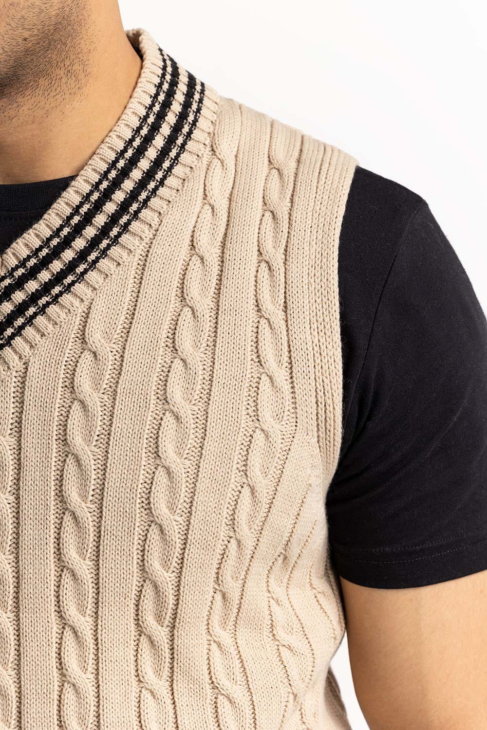 Camel Cricket Sleeveless Sweater SWT-FSLVN22-107