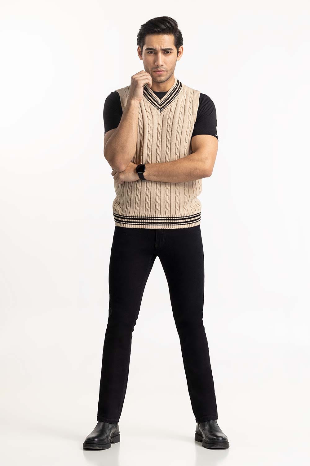 Camel Cricket Sleeveless Sweater SWT-FSLVN22-107