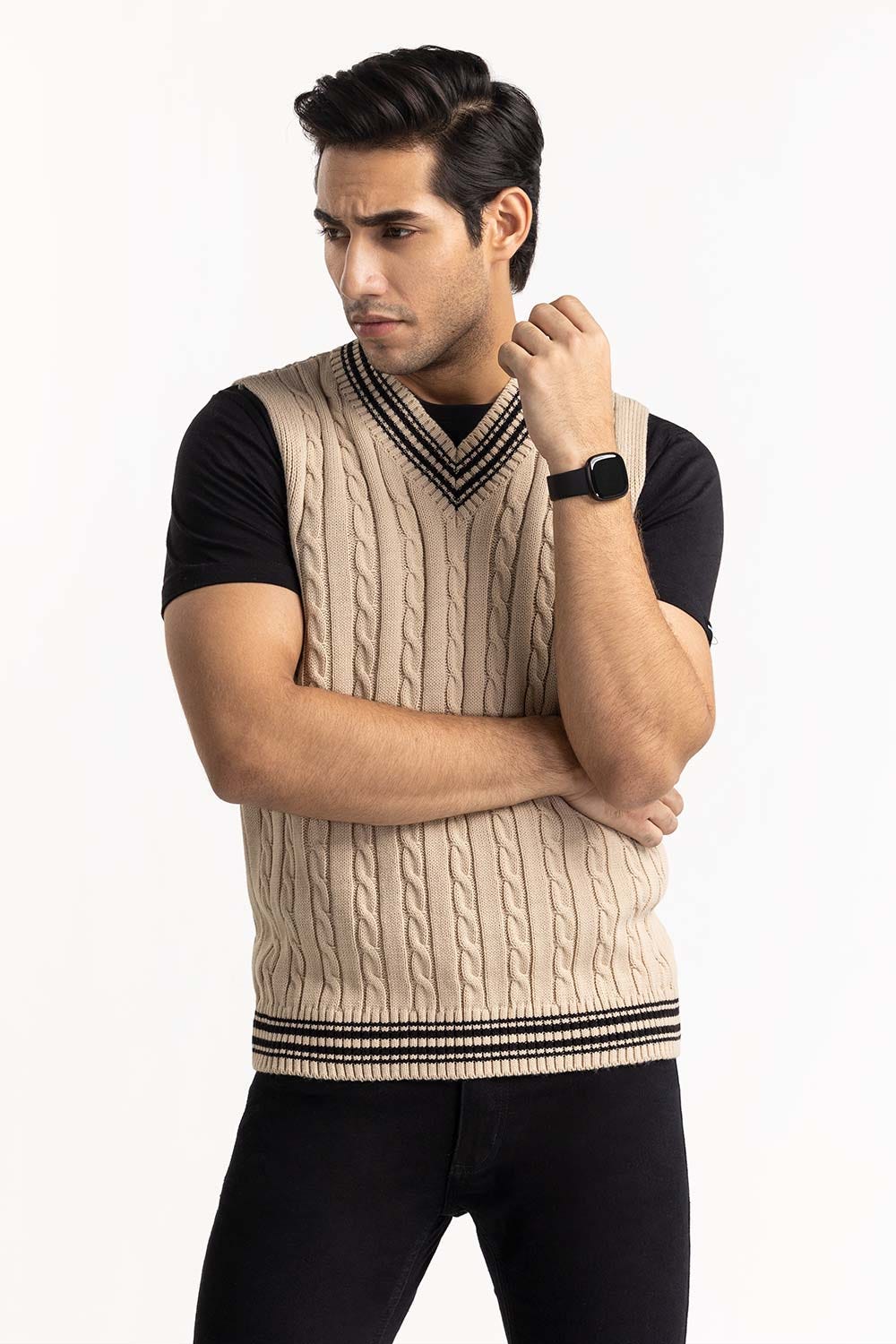Camel Cricket Sleeveless Sweater SWT-FSLVN22-107