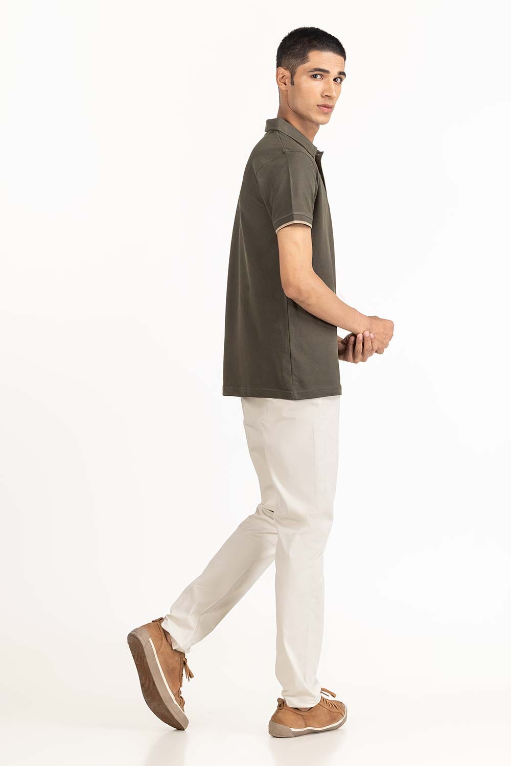 Camo Green Basic Polo PS-FPK23-252