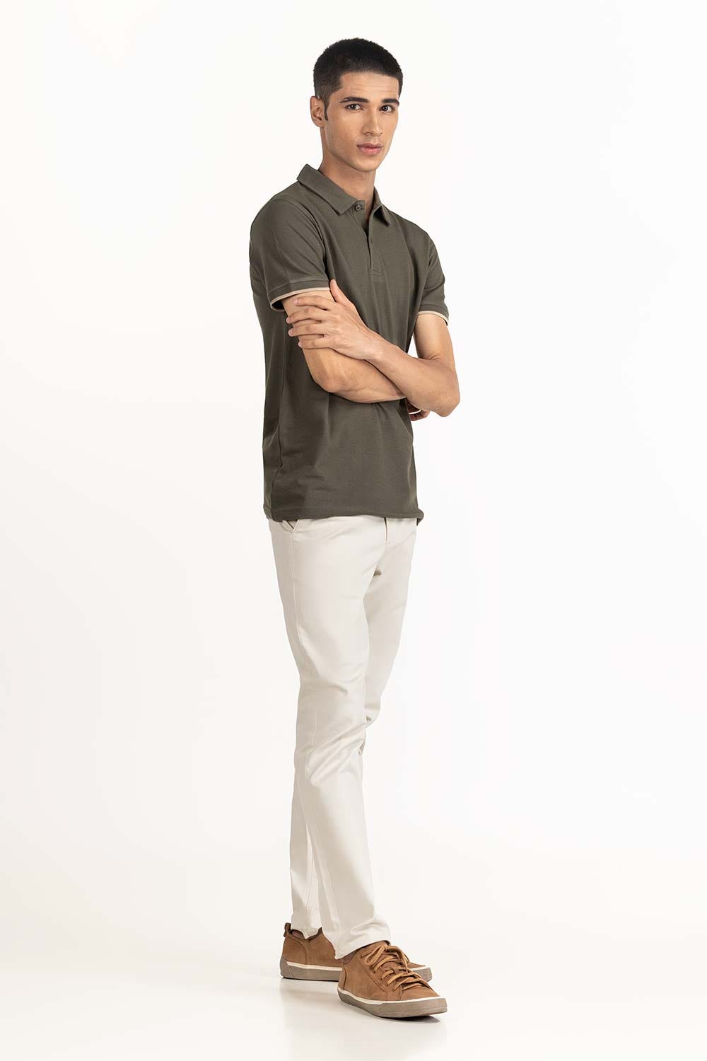 Camo Green Basic Polo PS-FPK23-252