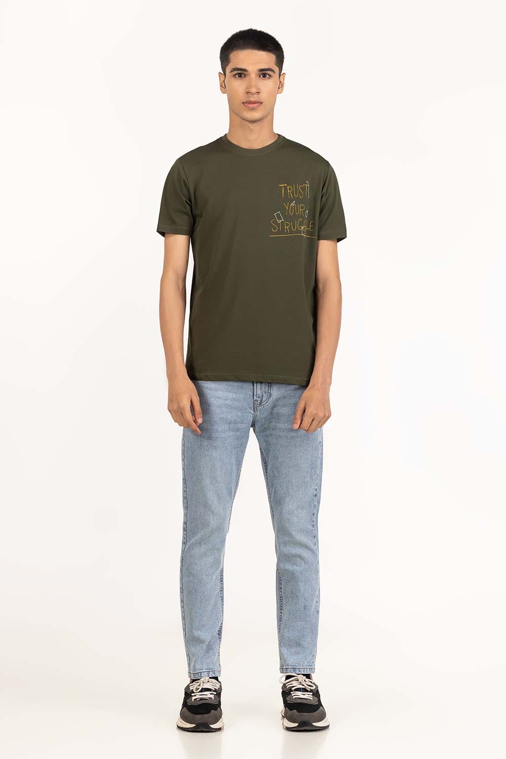 Camo Green Graphic Tee TS-CNSJ23-223