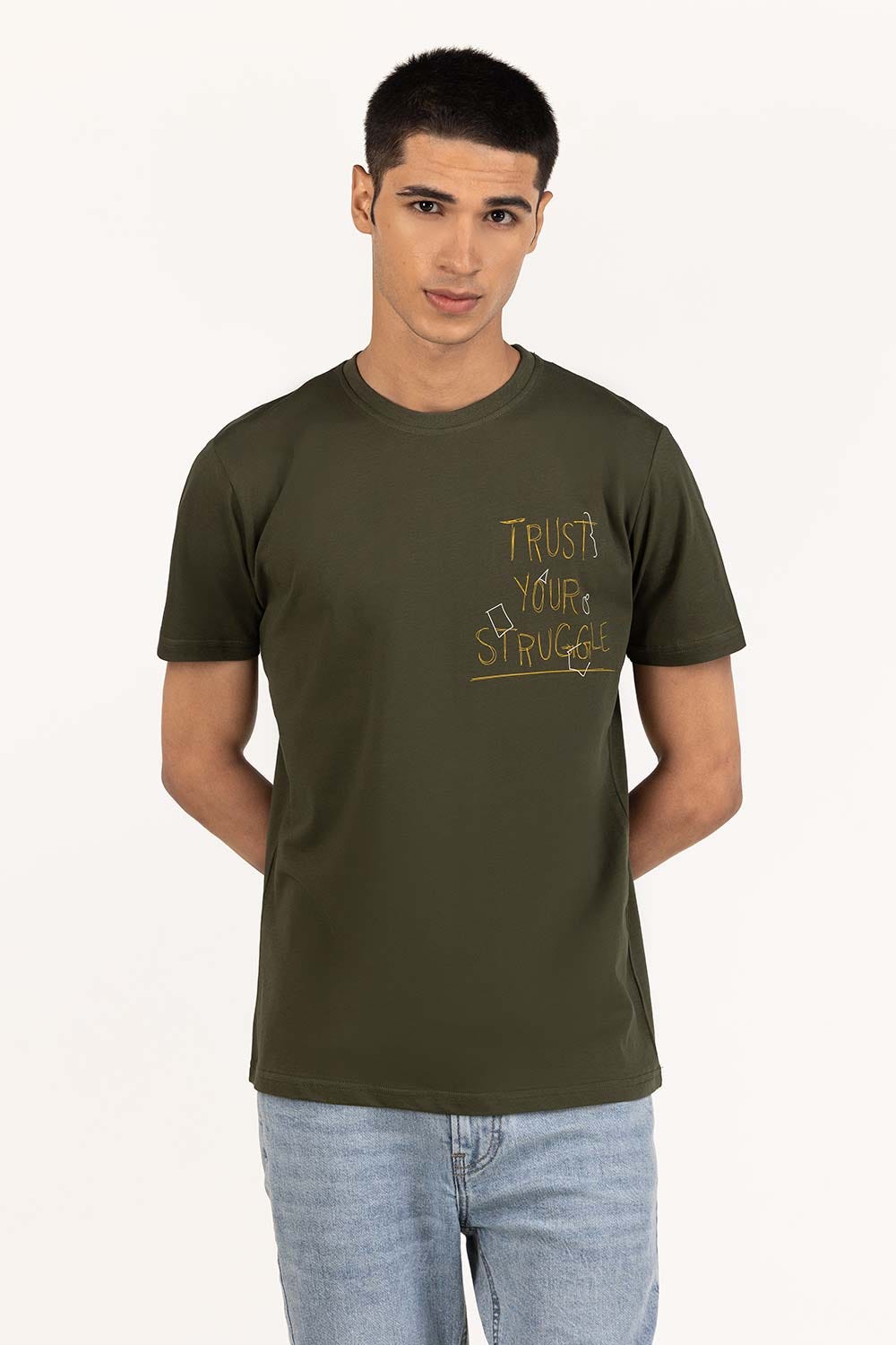 Camo Green Graphic Tee TS-CNSJ23-223