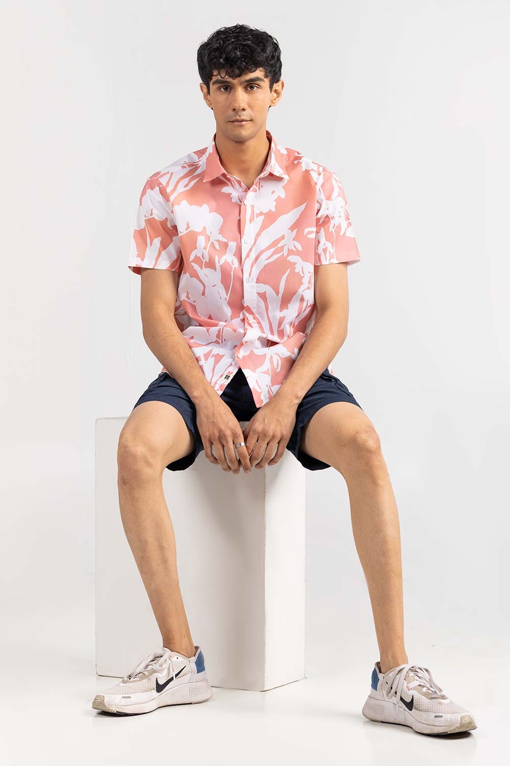 Orange Casual Shirts Printed HSS-YD22-009