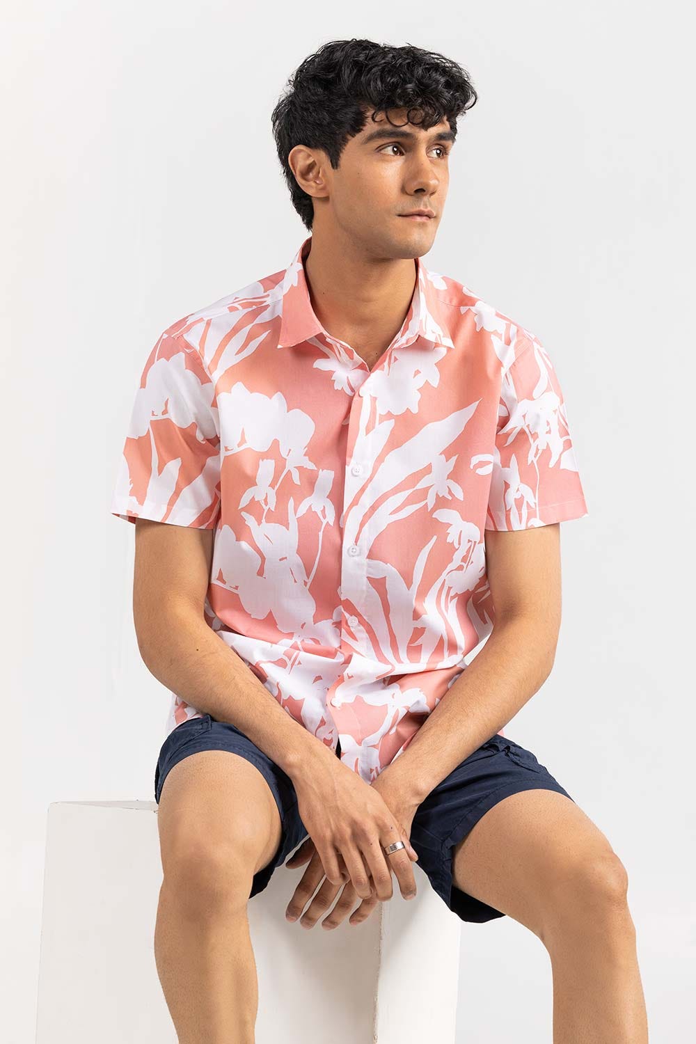 Orange Casual Shirts Printed HSS-YD22-009