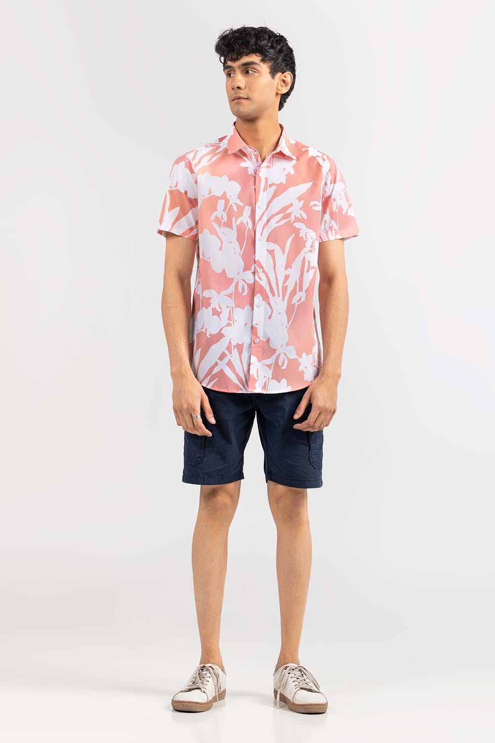 Orange Casual Shirts Printed HSS-YD22-009