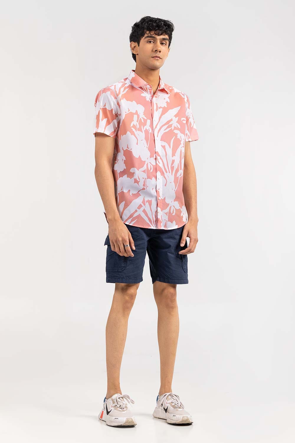 Orange Casual Shirts Printed HSS-YD22-009