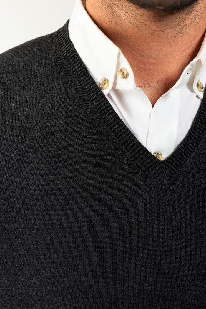 Charcoal Sleeveless Sweater SL-SWT-D17-01