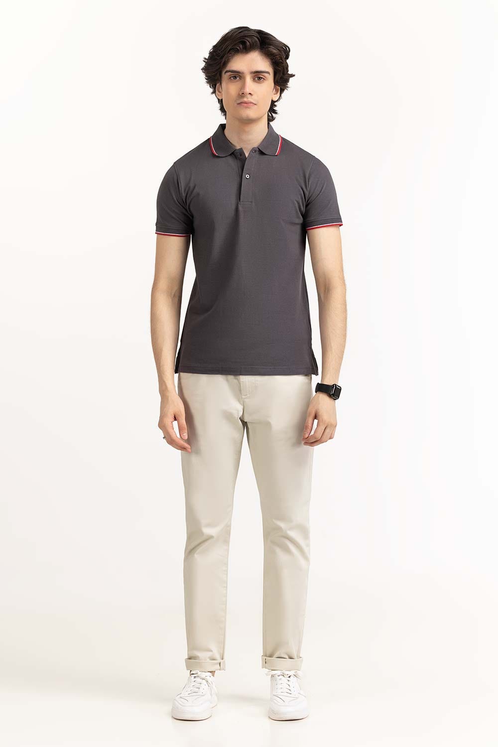 Charcoal Basic Polo PS-FPK23-018
