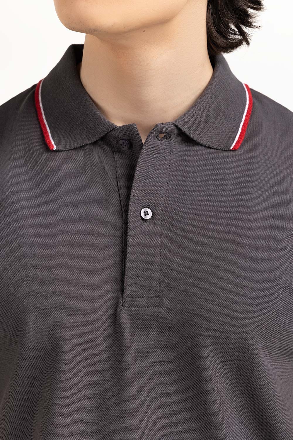Charcoal Basic Polo PS-FPK23-018