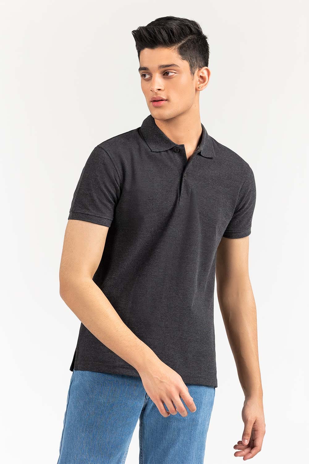Charcoal Basic Signature Polo PKP-SB-127