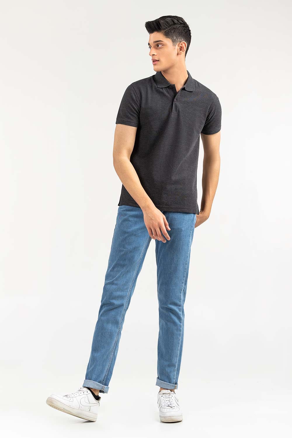 Charcoal Basic Signature Polo PKP-SB-127