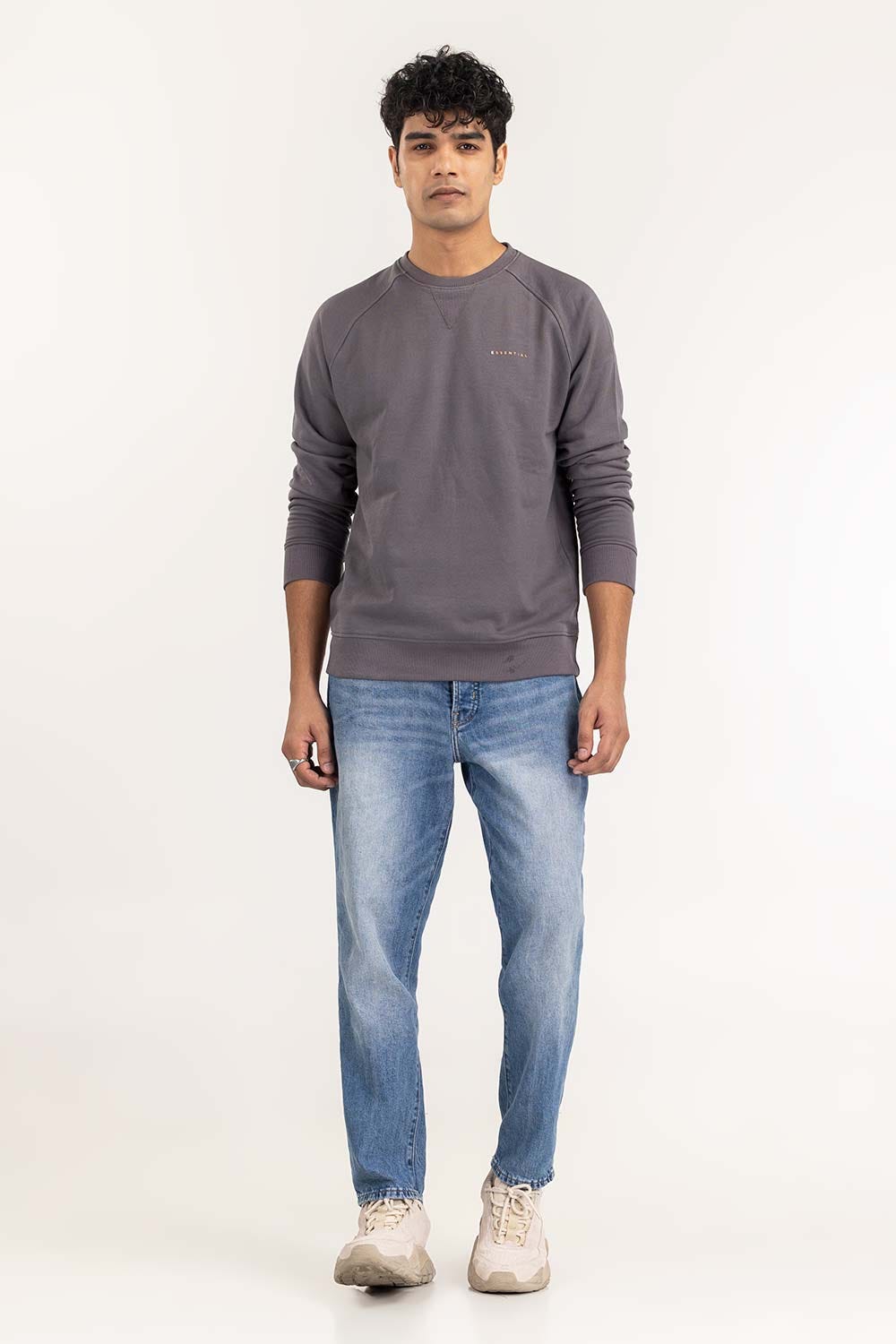 Charcoal Basic Sweat Shirt SWS-B22-004