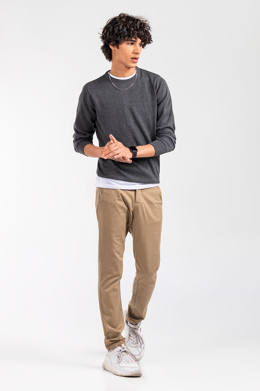 Charcoal Basic Sweater FS-SWT-D33-01