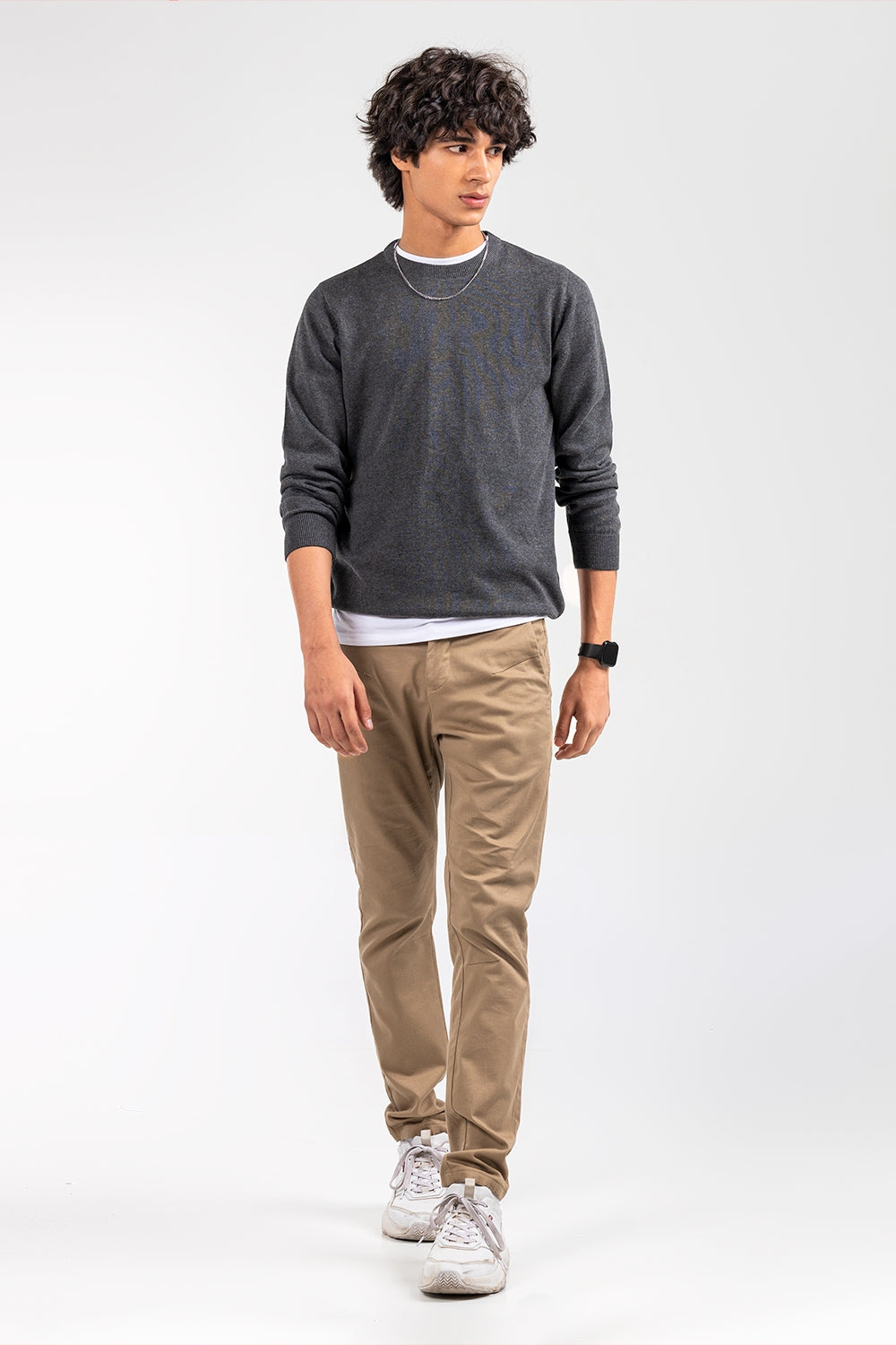 Charcoal Basic Sweater FS-SWT-D33-01