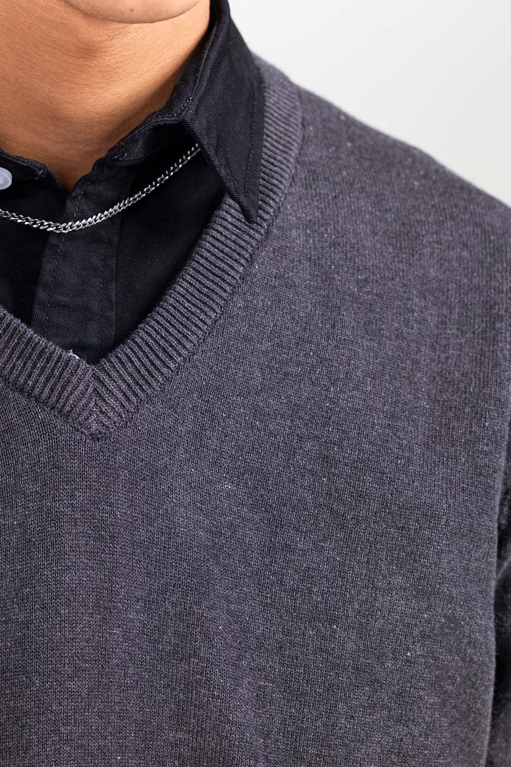 Charcoal Basic Sweater FS-SWT-D35-01