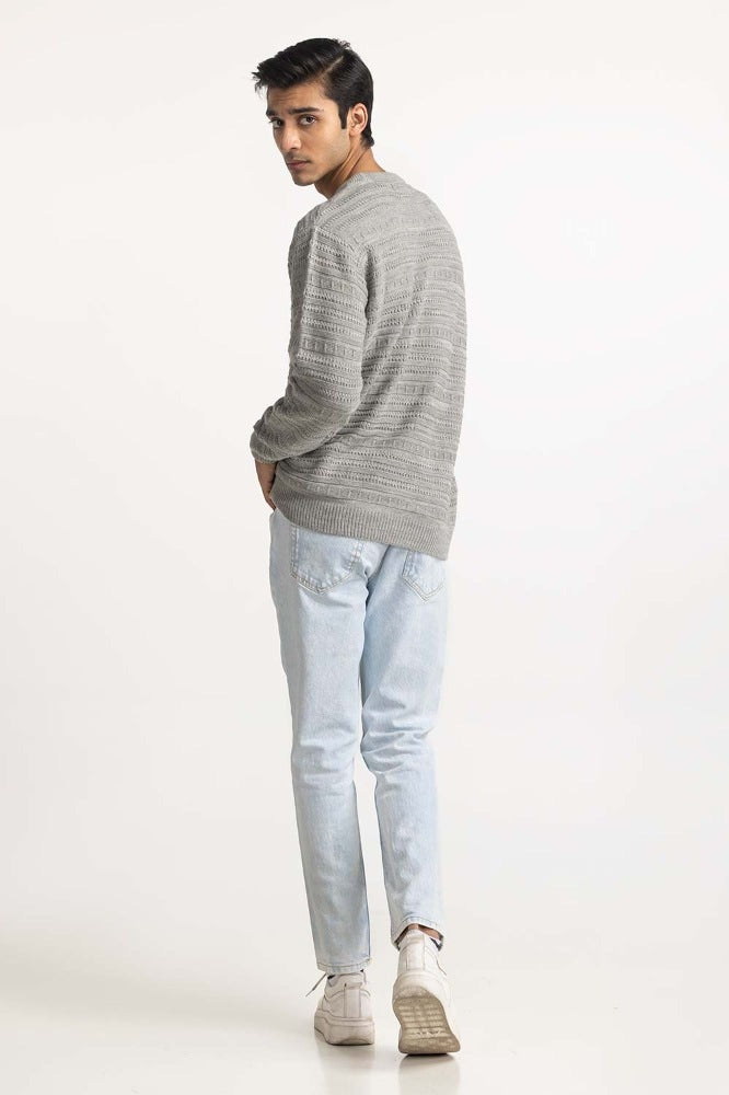 Charcoal Basic Sweater MN-SWT-WS23-018