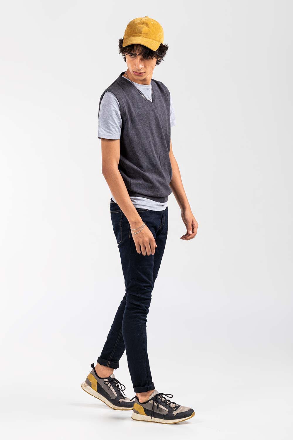 Charcoal Basic Sweater SL-SWT-D21-03