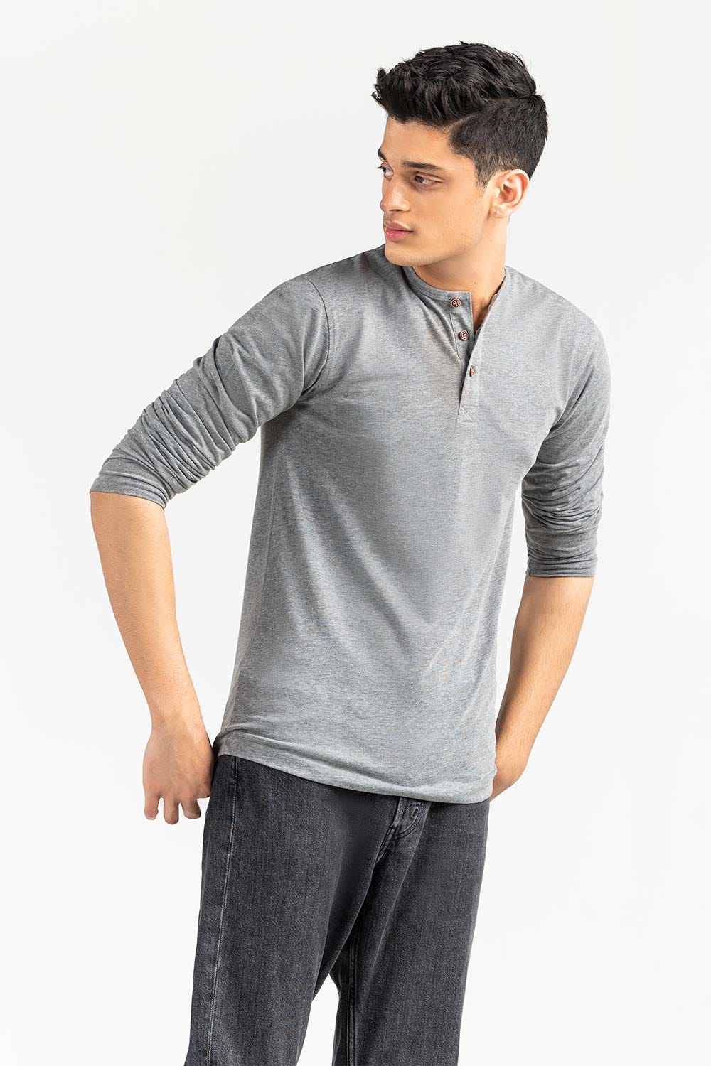 Charcoal Basic T-Shirt FS-HEN-SIG-D021