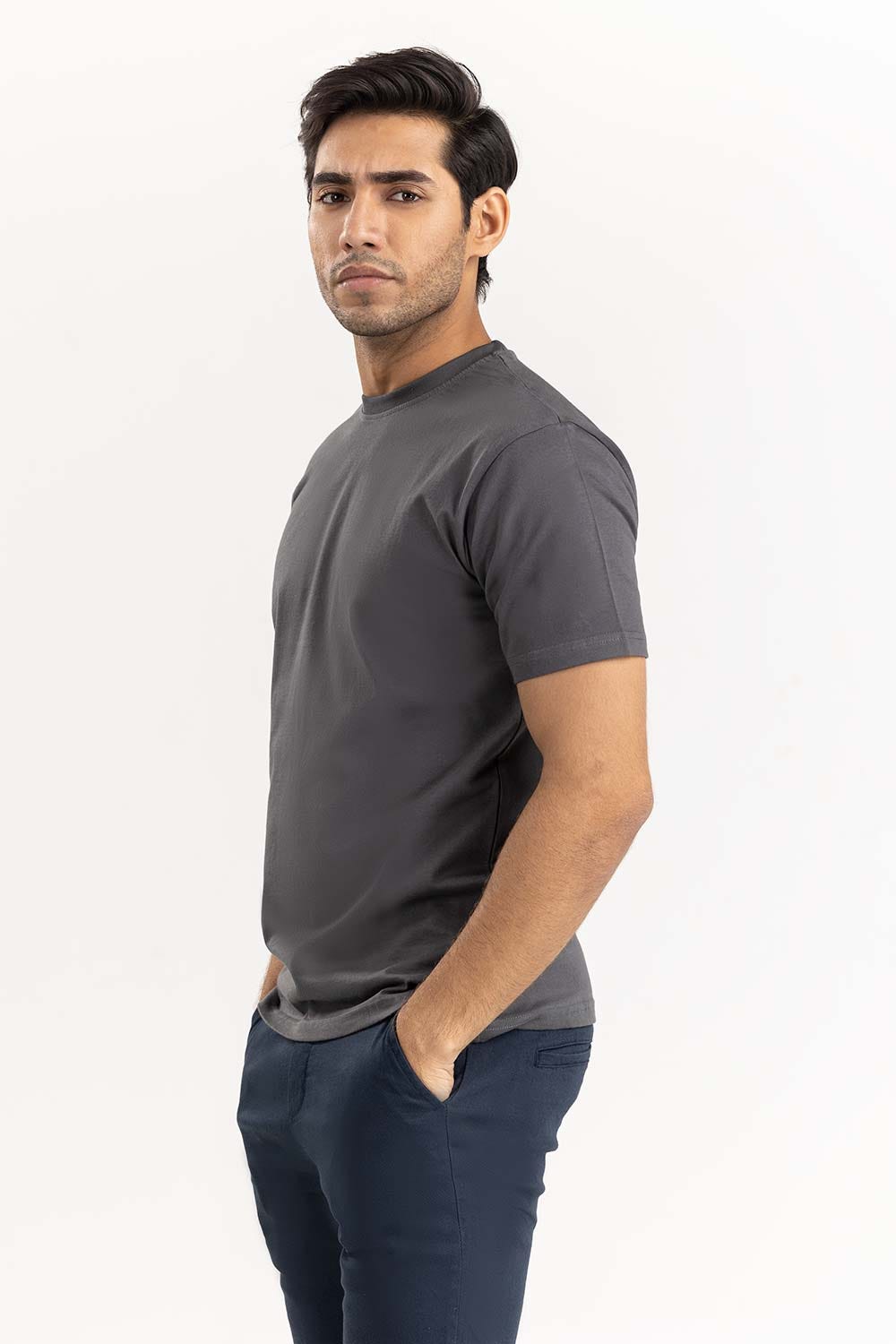 Charcoal Basic Tee LW-TS22-006