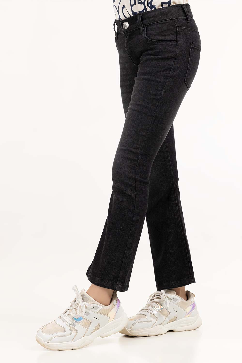 Junior Girl Charcoal Denim Jeans 224-421-008