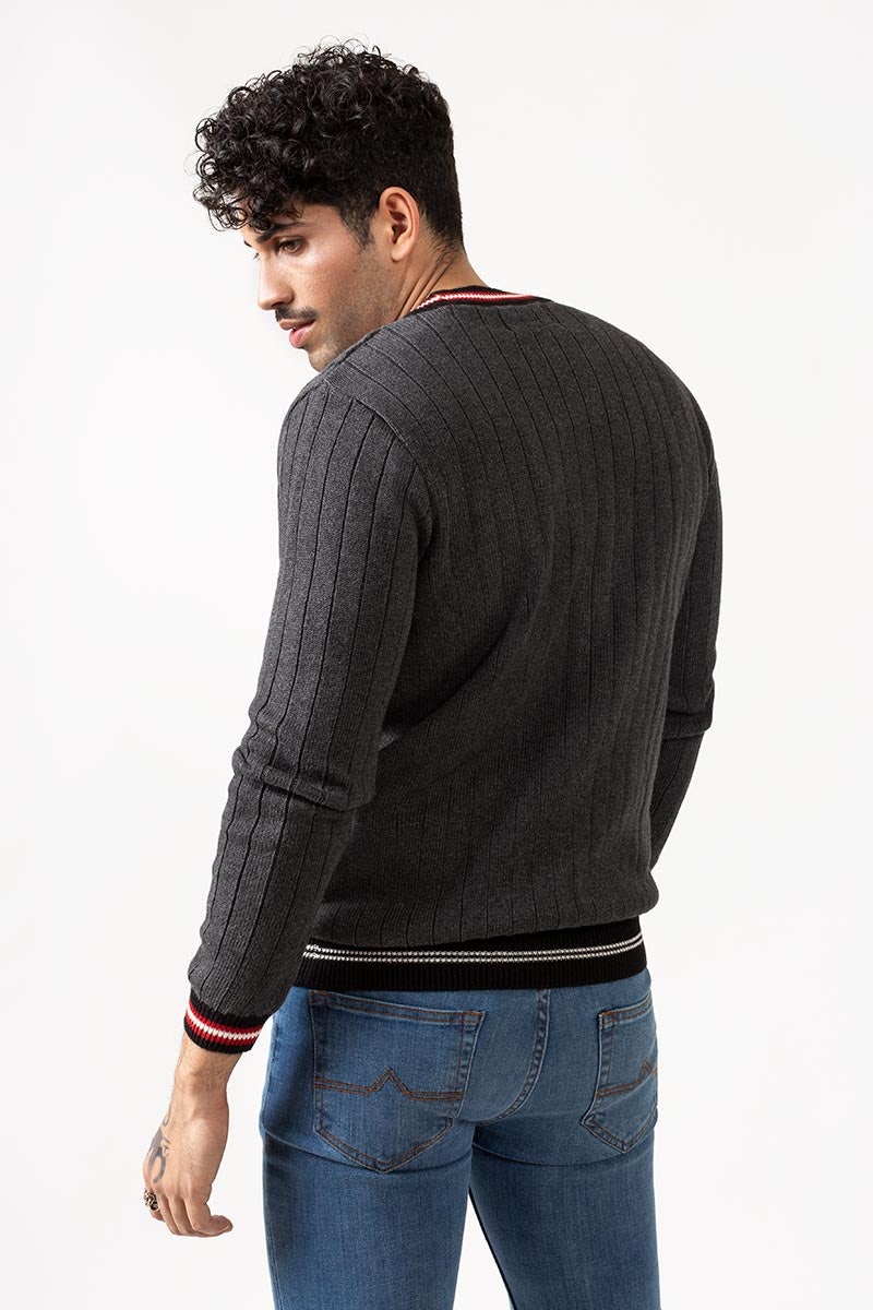 Charcoal Fashion Sweater - FS-SWT-FD-155-01