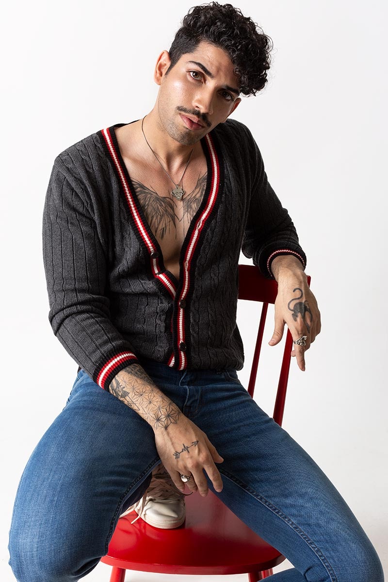 Charcoal Fashion Sweater - FS-SWT-FD-155-01