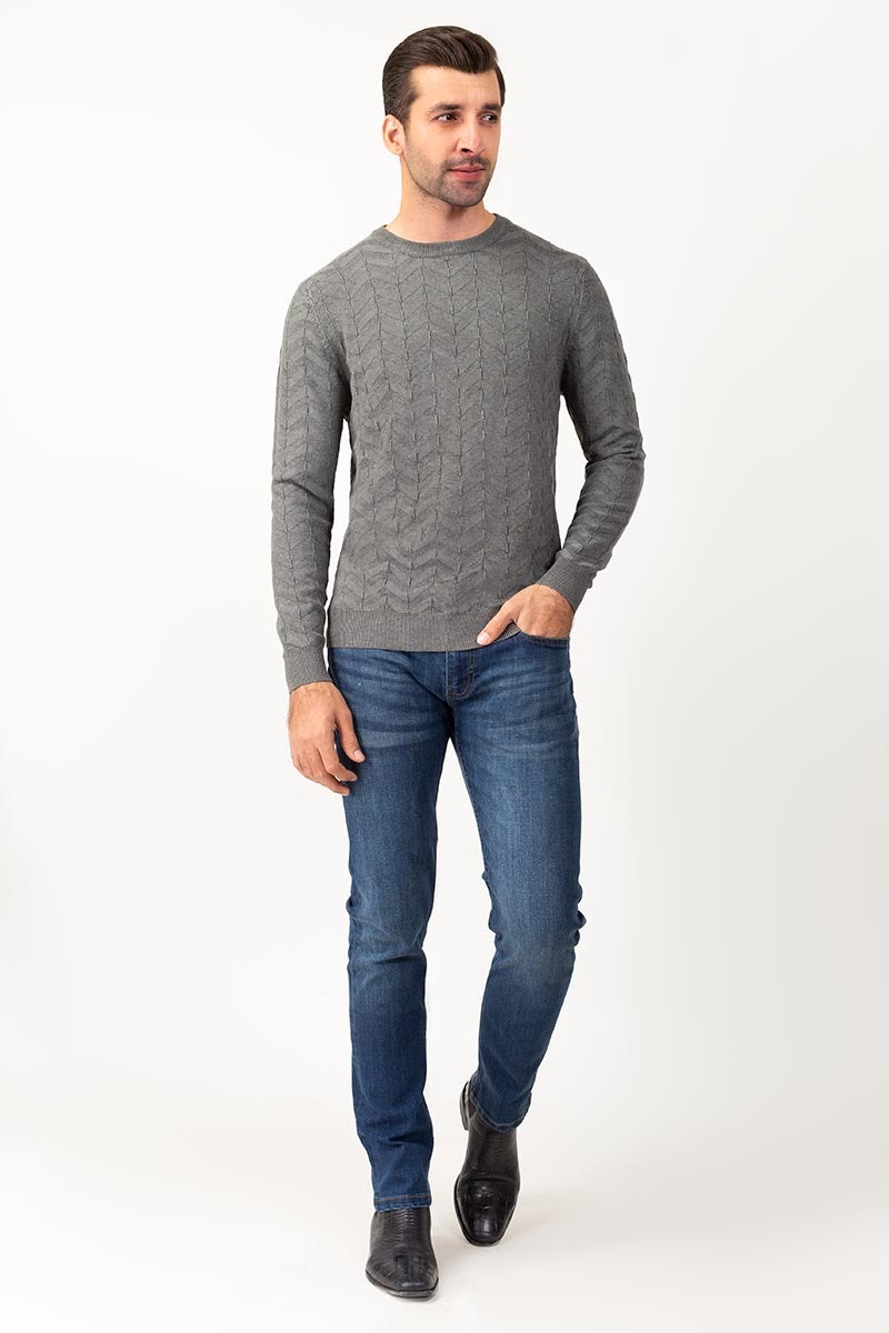 Charcoal Fashion Sweater FS-SWT-VPN-FD-216-01